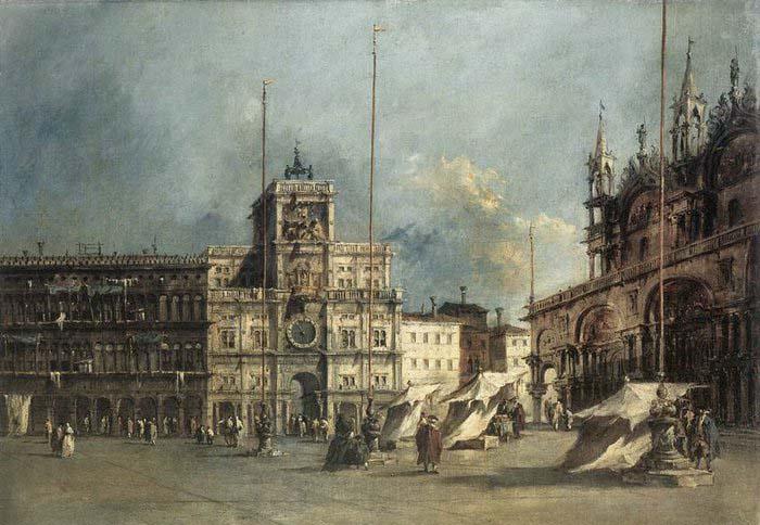 GUARDI, Francesco The Torre del'Orologio oil painting image
